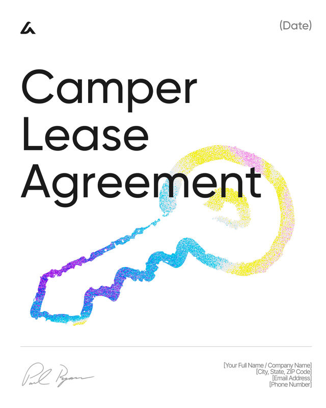 Camper Lease Agreement Template: Use, Payment & Liability