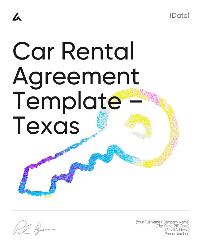 Car Rental Agreement Template: Rates, Insurance Texas Law