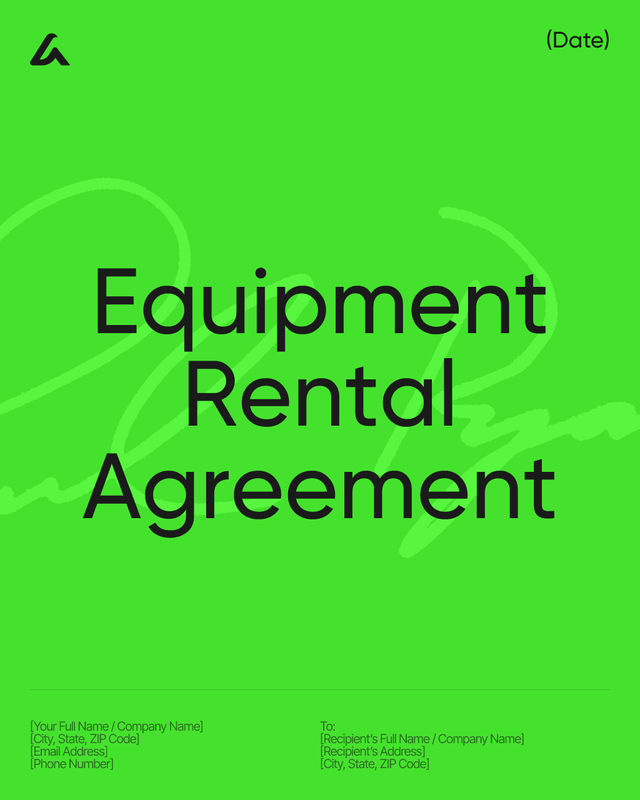 Equipment Rental Agreement Template: Fees, Deposit & Damage
