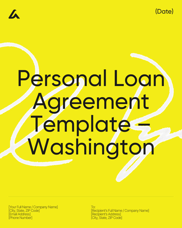 Personal Loan Agreement: Interest and Repayment – Washington