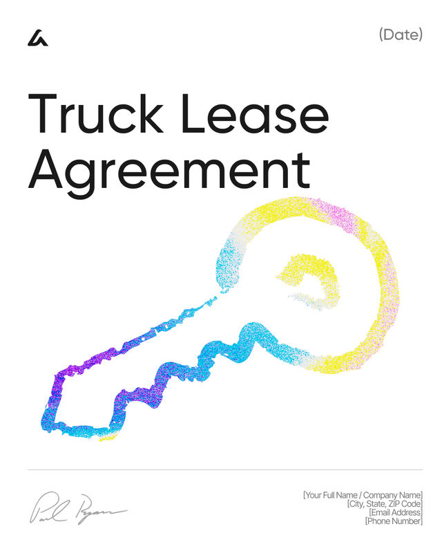 Truck Lease Agreement Template: Payments, Use & Liability Terms