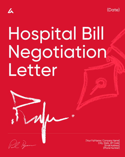 Hospital Bill Negotiation Letter