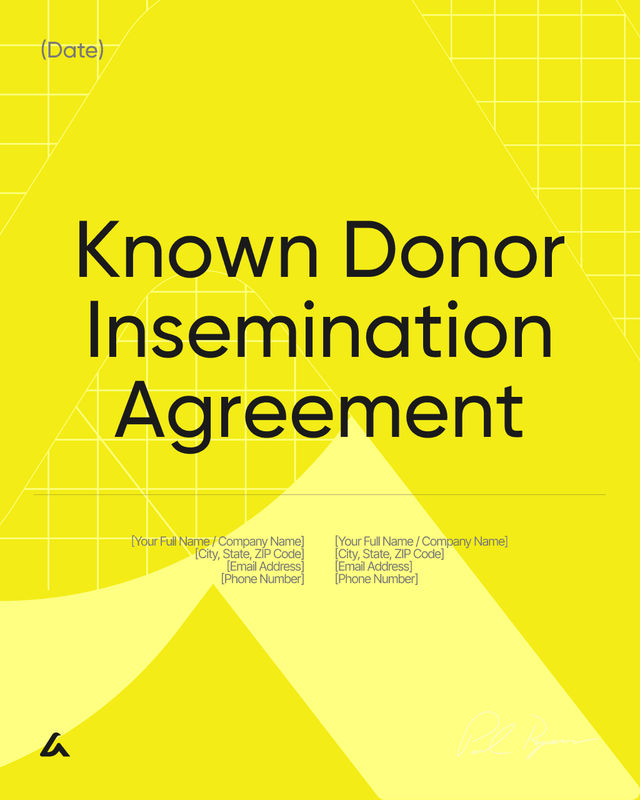 Known Donor Insemination Agreement Template: Parentage Terms