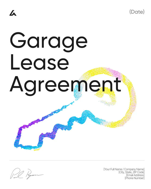 Garage Lease Agreement Template: Space Use, Rent & Access Terms