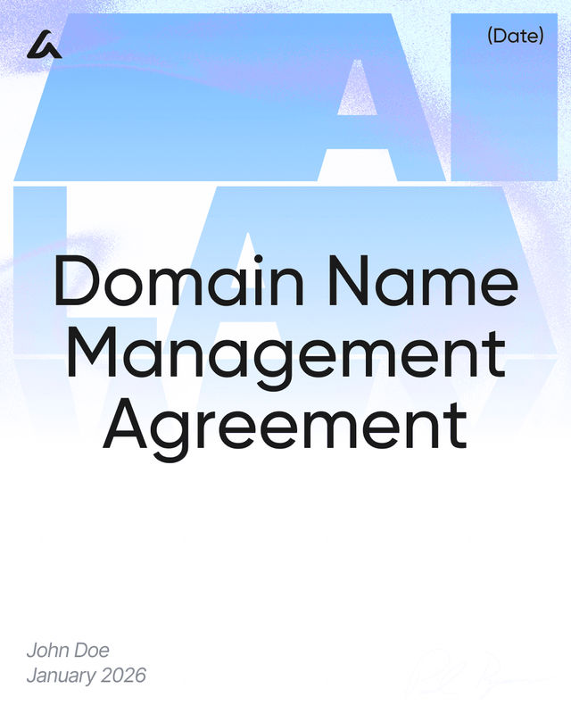 Domain Name Management Agreement Template