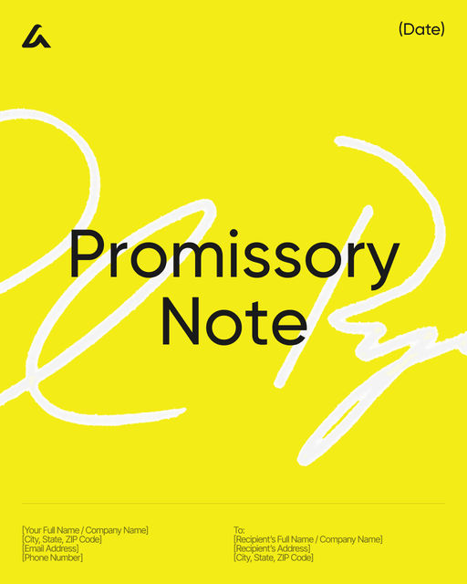 Promissory Note template preview