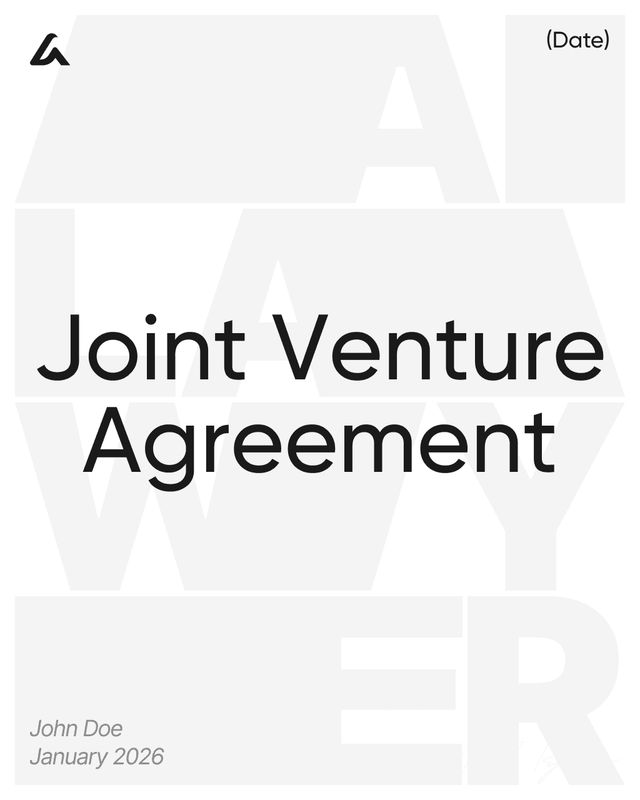Joint Venture Agreement Template: Roles and Profit Split