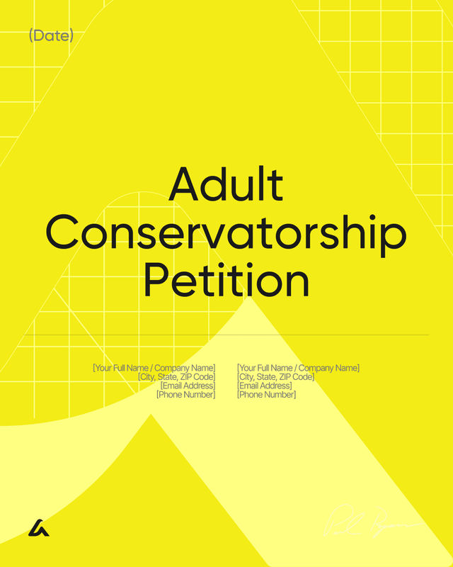 Adult Conservatorship Petition Template: Court Appointment