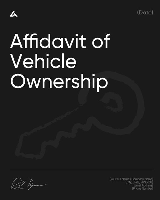Affidavit of Vehicle Ownership