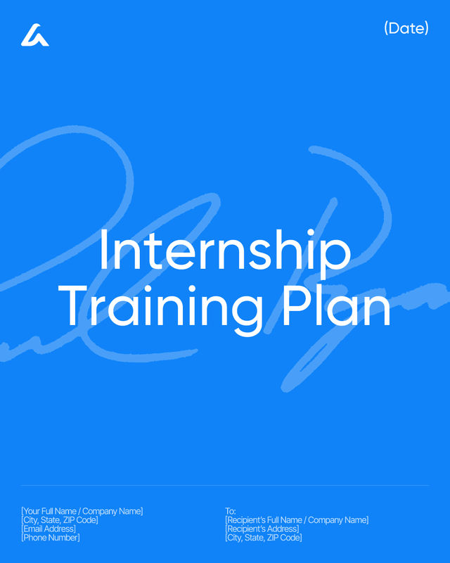 Internship Training Plan Template: Learning Goals and Tasks