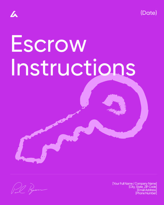 Escrow Instructions Template: Closing Terms and Fund Handling