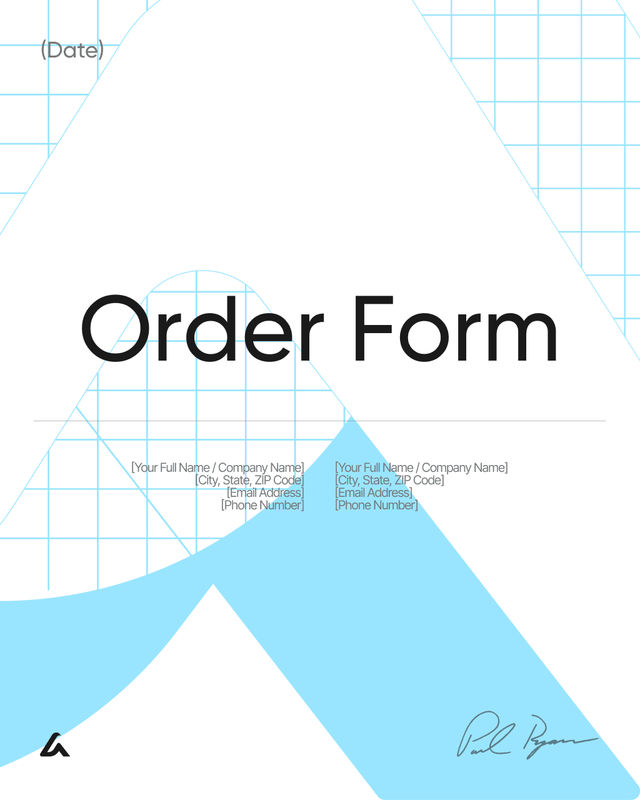 Order Form Template: Pricing, Terms and Customer Details