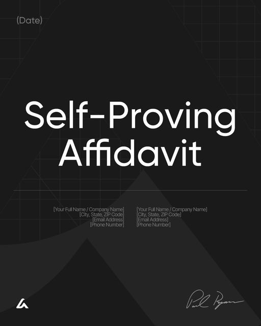 Self-Proving Affidavit