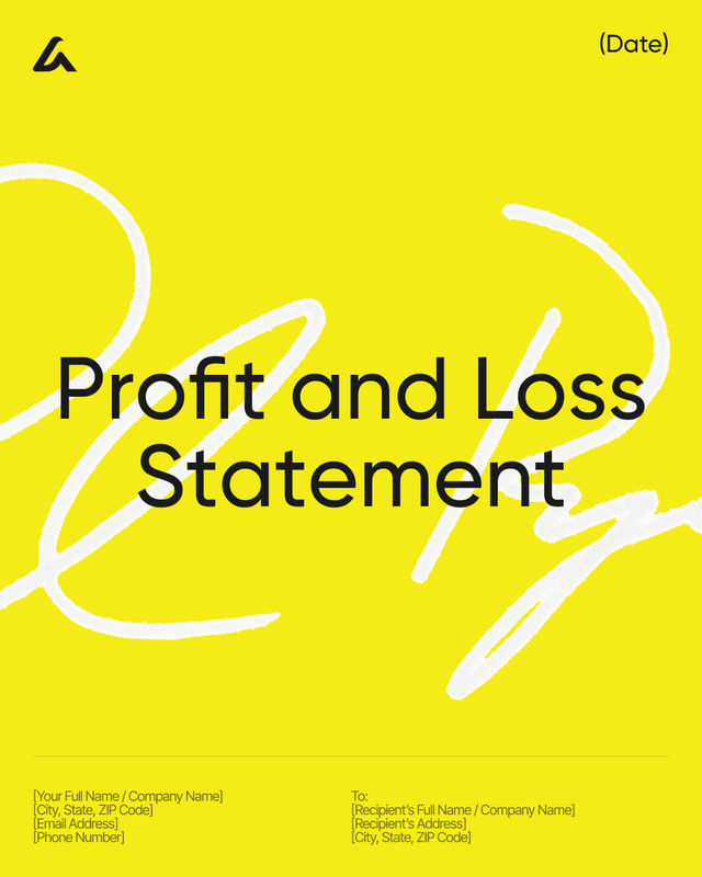 Profit and Loss Statement Template: Income and Expenses