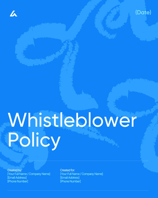 Whistleblower Policy Template: Reporting and Anti-Retaliation