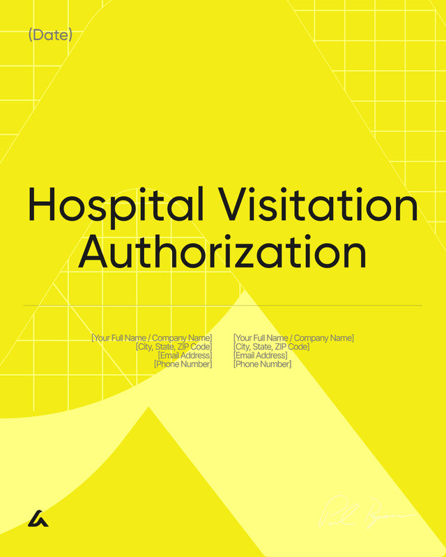 Hospital Visitation Authorization Template: Visitor Rights