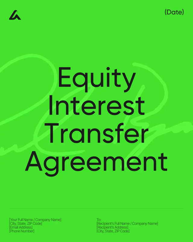 Equity Interest Transfer Agreement Template