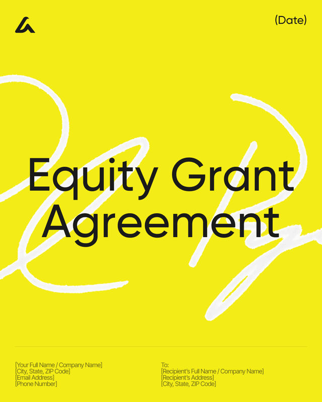 Equity Grant Agreement Template: Vesting, Rights and Terms