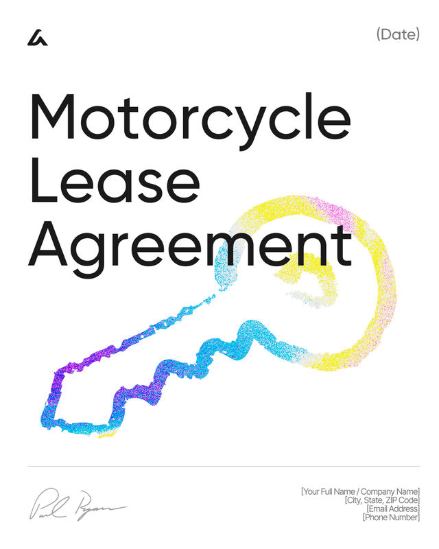 Motorcycle Lease Agreement Template: Use, Terms & Payments