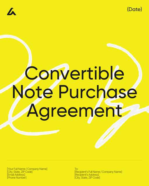 Convertible Note Purchase Agreement template preview