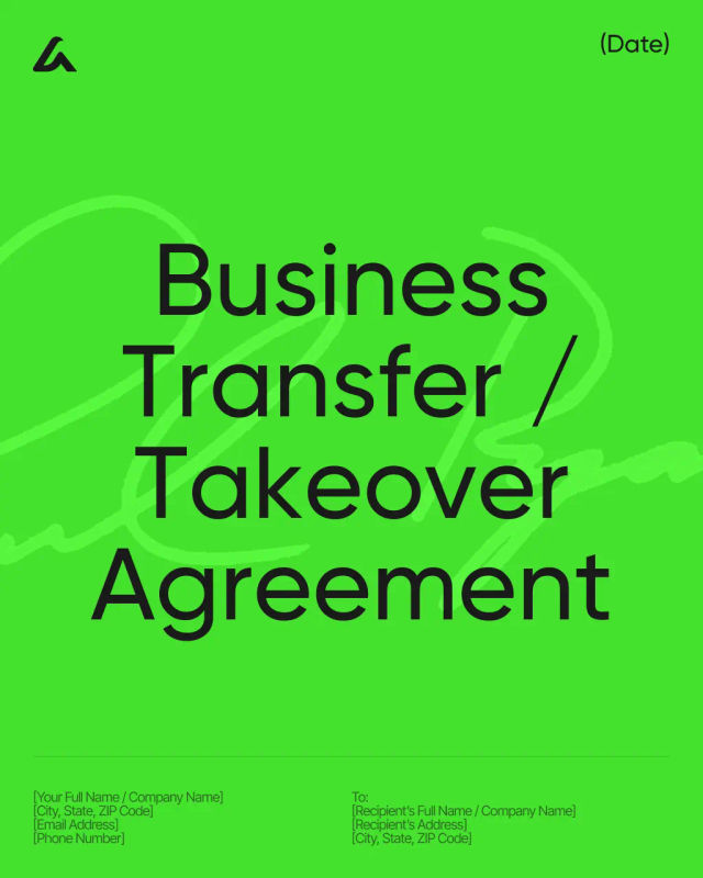 Business Transfer / Takeover Agreement Template