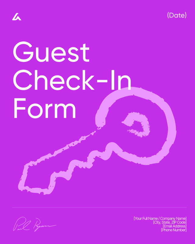 Guest Check-In Form Template