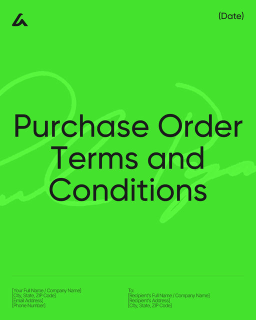 Purchase Order Terms and Conditions