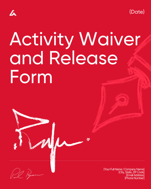 Activity Waiver and Release Form: Liability Disclaimer Template