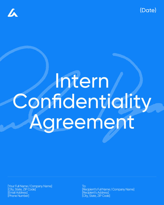 Intern Confidentiality Agreement Template: NDA and Privacy Terms
