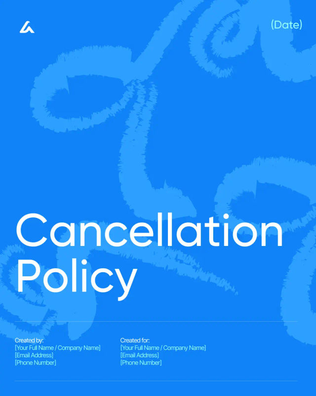 Cancellation Policy Template