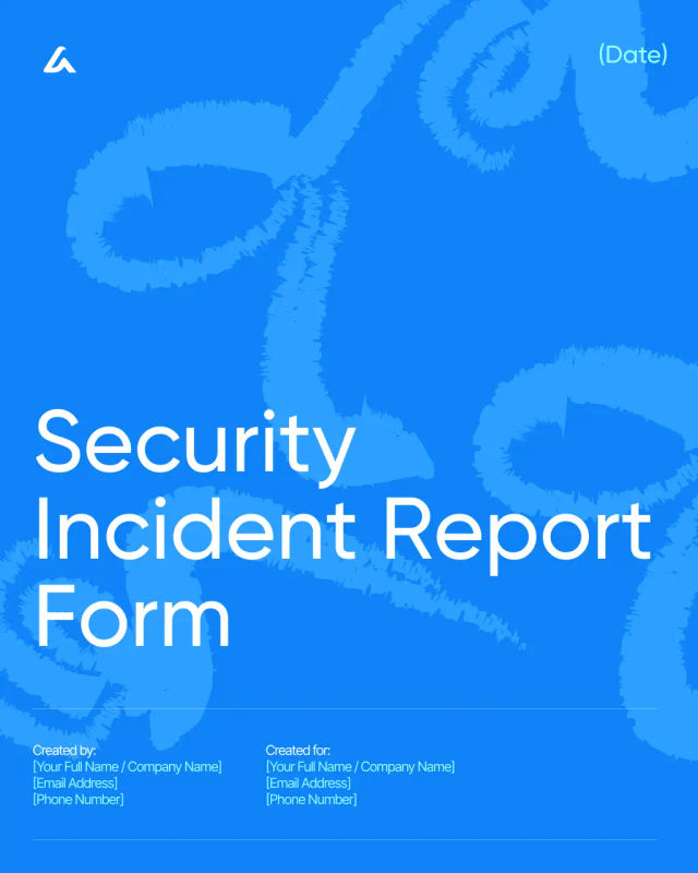 Security Incident Report Form Template