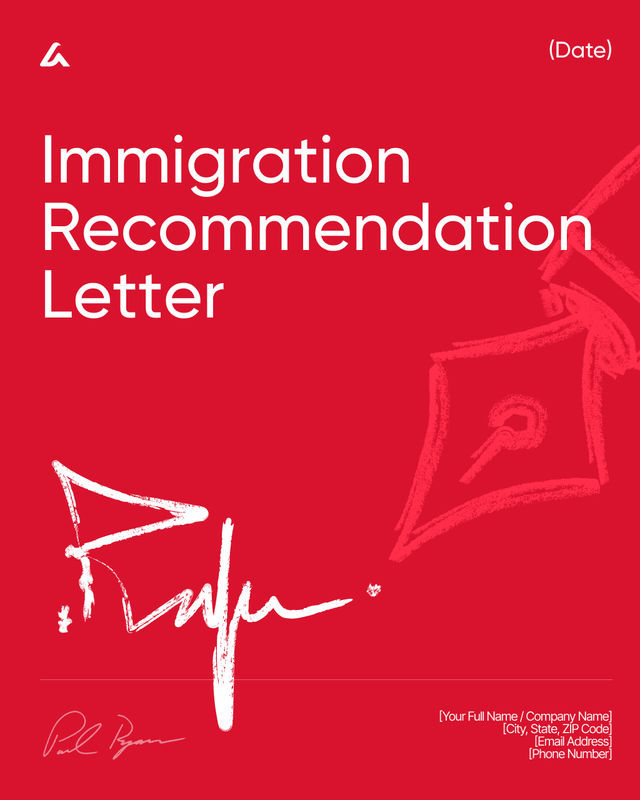 Immigration Recommendation Letter (EB-1A, O-1 + Employer) 2026