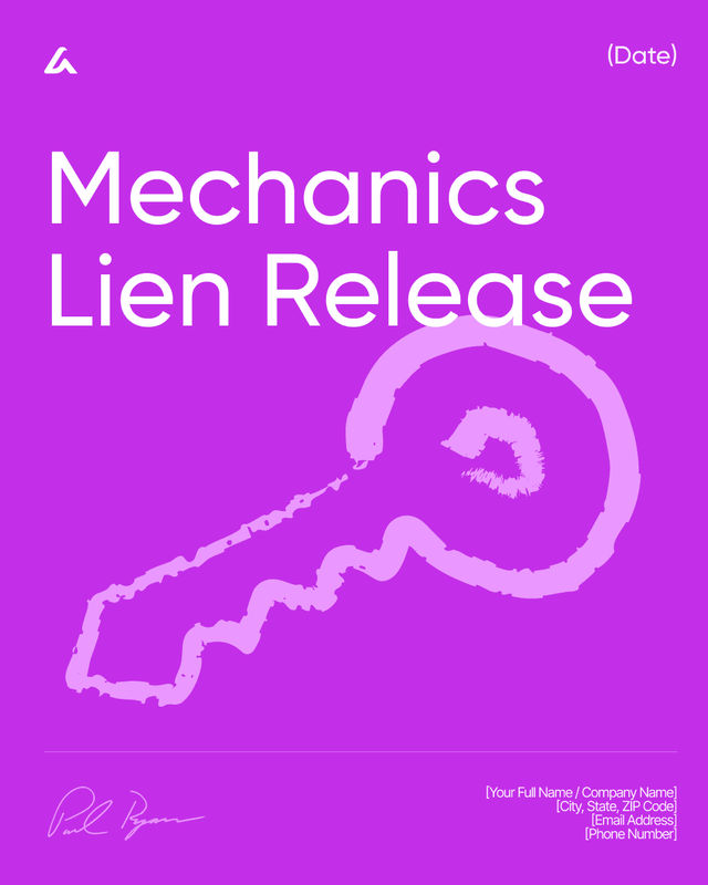 Mechanics Lien Release Template: Waiver, Payment & Filing Steps