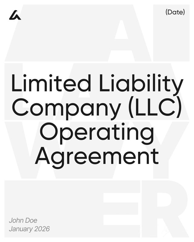 Limited Liability Company (LLC) Operating Agreement Template