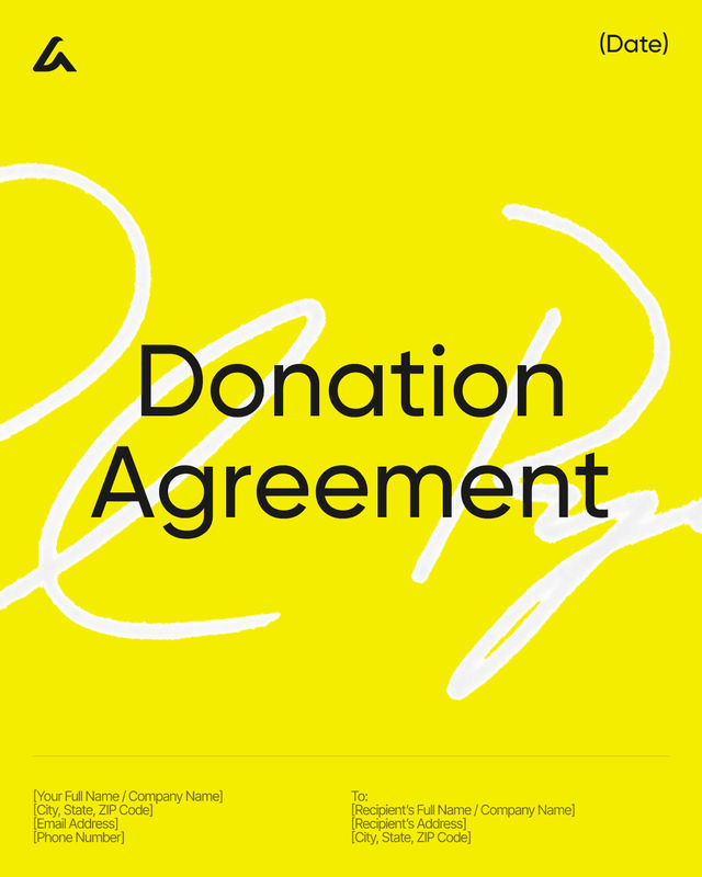 Donation Agreement Template: Gift Terms and Restrictions