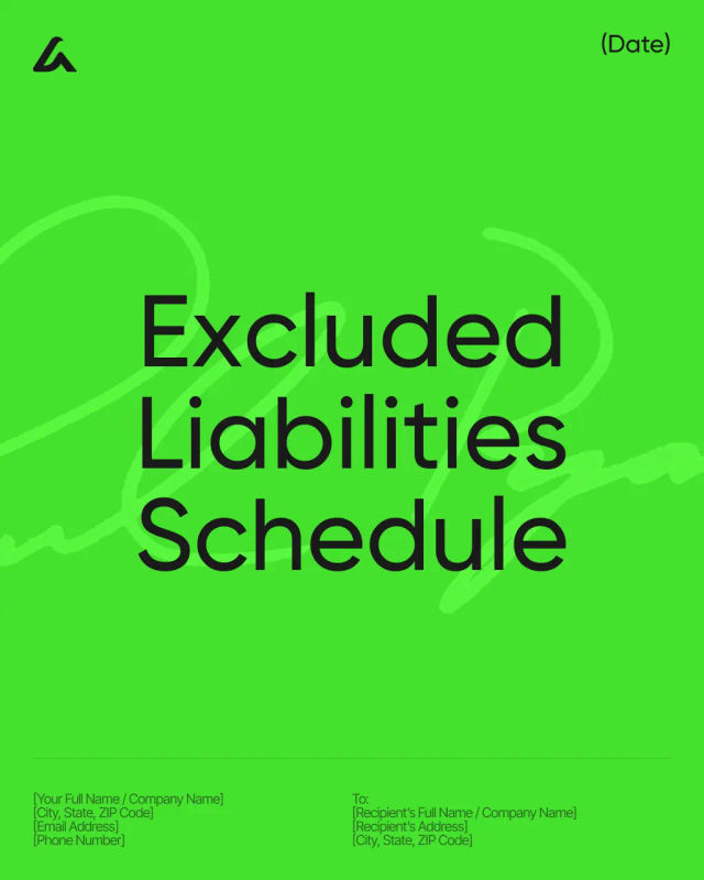Excluded Liabilities Schedule (APA) Template
