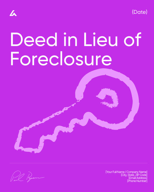 Deed in Lieu of Foreclosure