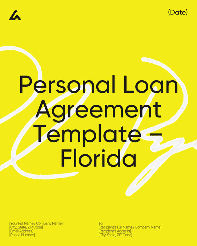 Personal Loan Agreement: Interest and Repayment – Florida
