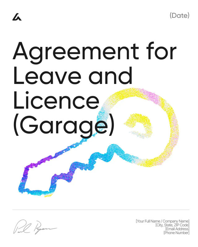 Garage Leave and License Agreement Template: Parking Terms