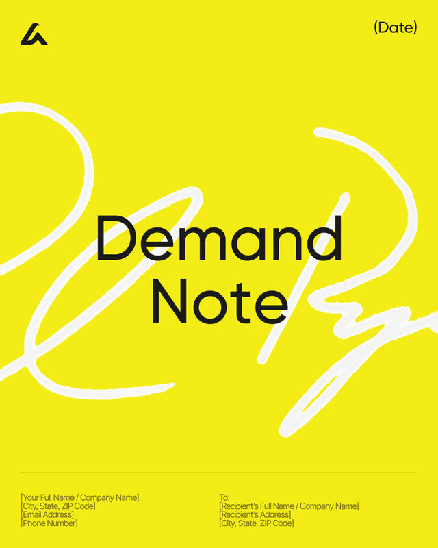 Demand Note Template: Promissory Note Payable on Demand