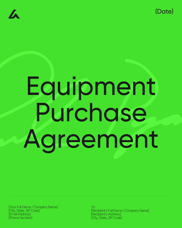 Equipment Purchase Agreement Template: Price & Delivery