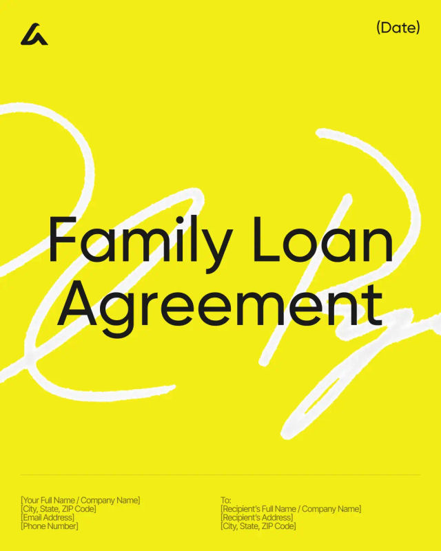 Family Loan Agreement Template: Repayment & Interest