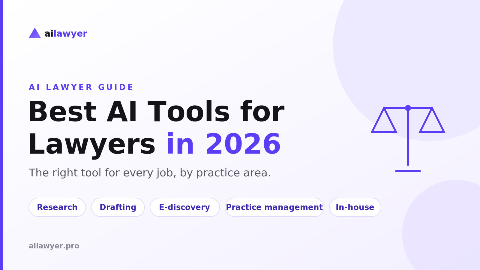 Best AI Tools for Lawyers in 2026 (By Practice Area)