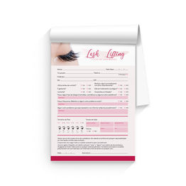 Bloco e Fichas para Lash Lifting