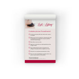 Bloco e Fichas para Lash Lifting