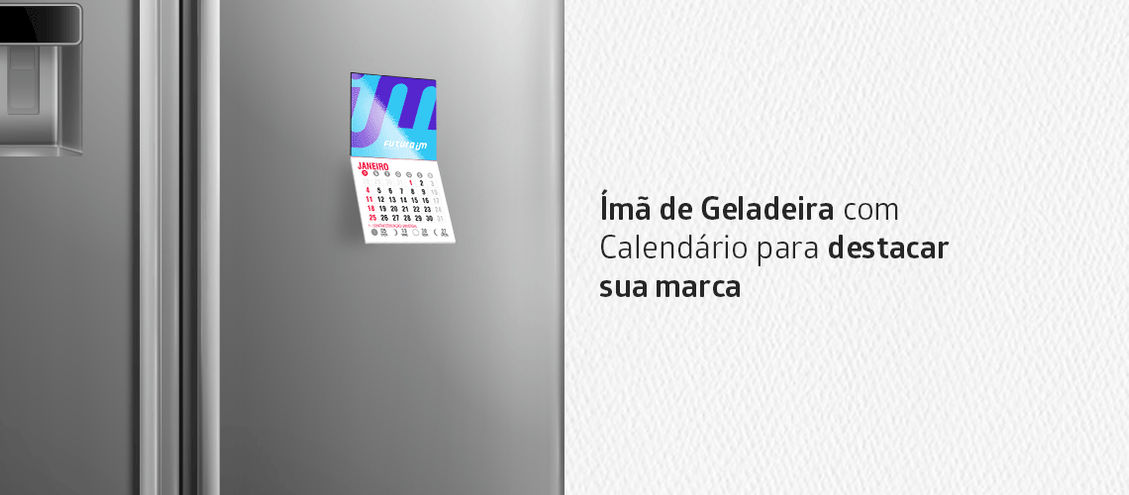 Ímã de Geladeira com Calendário para destacar sua marca