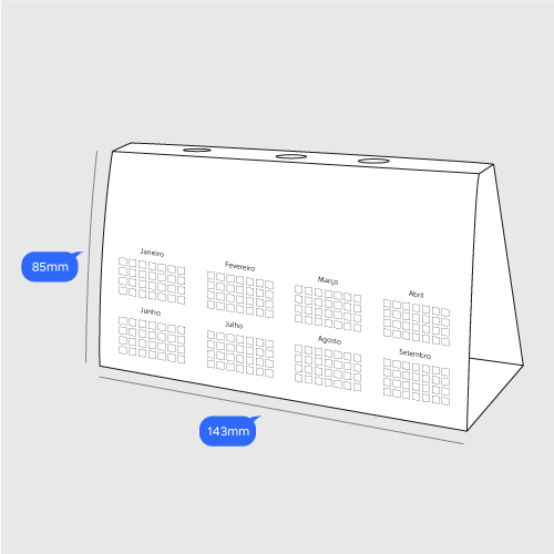 Calendário de Mesa Porta-Caneta