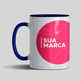 Caneca Personalizada Interior e Alça Colorida