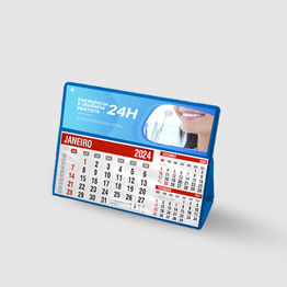 Calendário de Mesa com Base PVC