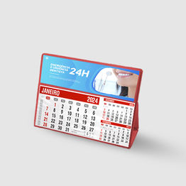 Calendário de Mesa com Base PVC